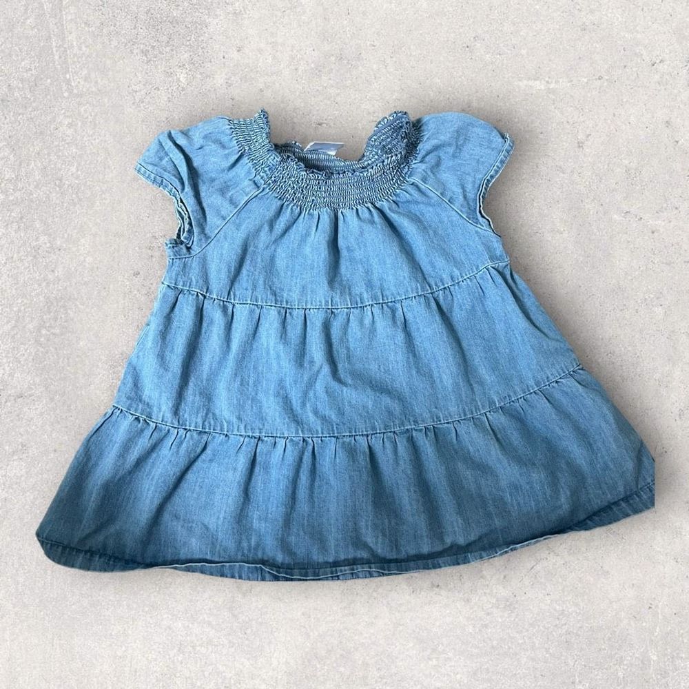 Hanna Andersson Light Blue Chambray Swing Shirt, Size 5 - Picture 2 of 11